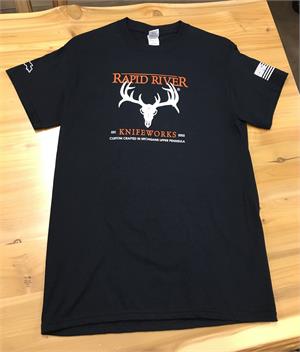 Rapid River Knifeworks T-Shirt with Damascus Knives