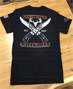 Rapid River Knifeworks T-Shirt with Damascus Knives